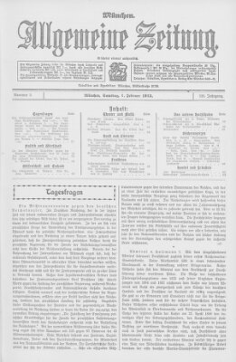 Allgemeine Zeitung Samstag 1. Februar 1913