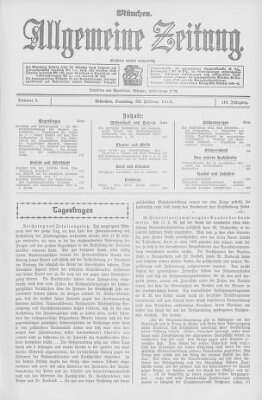 Allgemeine Zeitung Samstag 22. Februar 1913
