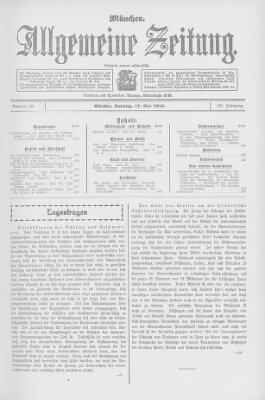 Allgemeine Zeitung Samstag 17. Mai 1913