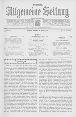 Allgemeine Zeitung Samstag 2. August 1913