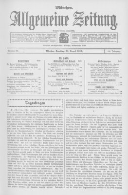 Allgemeine Zeitung Samstag 30. August 1913