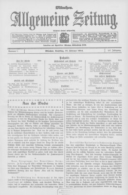 Allgemeine Zeitung Samstag 14. Februar 1914