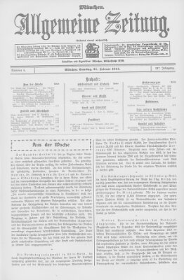 Allgemeine Zeitung Samstag 21. Februar 1914
