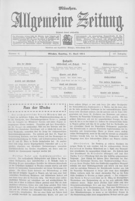 Allgemeine Zeitung Samstag 11. April 1914