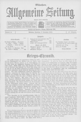 Allgemeine Zeitung Samstag 7. November 1914