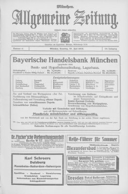 Allgemeine Zeitung Samstag 31. Juli 1915