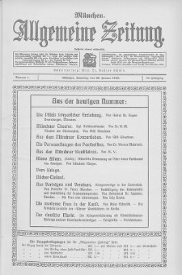 Allgemeine Zeitung Samstag 22. Januar 1916