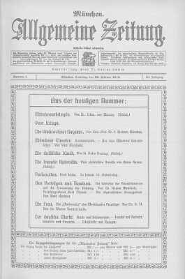 Allgemeine Zeitung Samstag 26. Februar 1916
