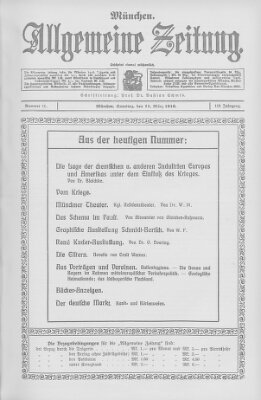 Allgemeine Zeitung Samstag 11. März 1916