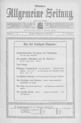 Allgemeine Zeitung Samstag 13. Mai 1916
