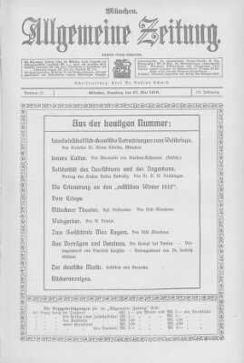 Allgemeine Zeitung Samstag 27. Mai 1916