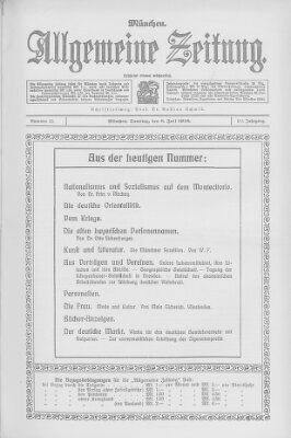 Allgemeine Zeitung Samstag 8. Juli 1916