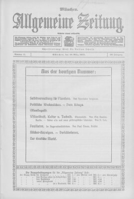 Allgemeine Zeitung Sonntag 18. März 1917