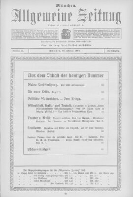 Allgemeine Zeitung Sonntag 21. Oktober 1917