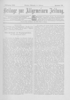 Allgemeine Zeitung Mittwoch 11. Februar 1903