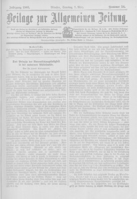 Allgemeine Zeitung Samstag 7. März 1903