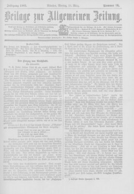 Allgemeine Zeitung Montag 23. März 1903