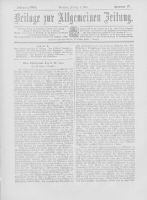 Allgemeine Zeitung Freitag 1. Mai 1903