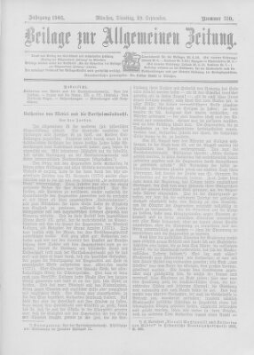 Allgemeine Zeitung Dienstag 29. September 1903