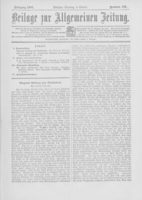 Allgemeine Zeitung Dienstag 6. Oktober 1903