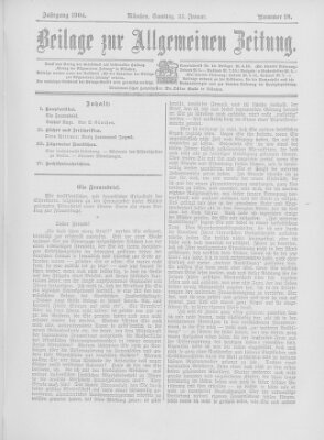 Allgemeine Zeitung Samstag 23. Januar 1904