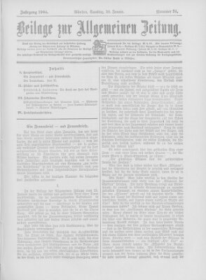 Allgemeine Zeitung Samstag 30. Januar 1904