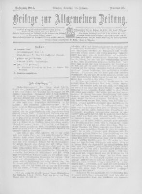 Allgemeine Zeitung Samstag 13. Februar 1904
