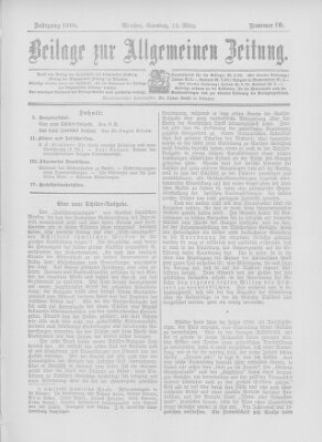 Allgemeine Zeitung Samstag 12. März 1904