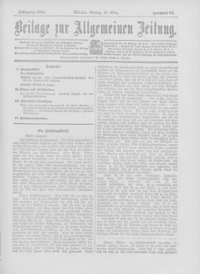 Allgemeine Zeitung Montag 21. März 1904