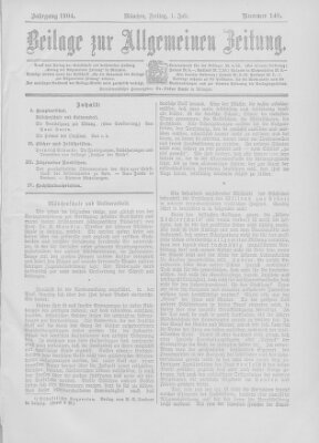 Allgemeine Zeitung Freitag 1. Juli 1904