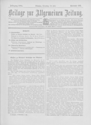 Allgemeine Zeitung Dienstag 19. Juli 1904