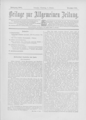 Allgemeine Zeitung Samstag 8. Oktober 1904