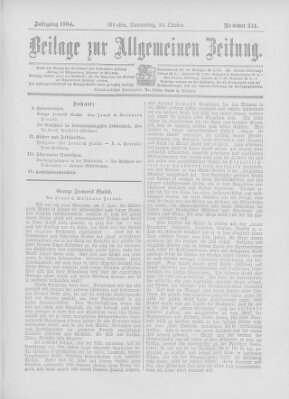 Allgemeine Zeitung Donnerstag 20. Oktober 1904