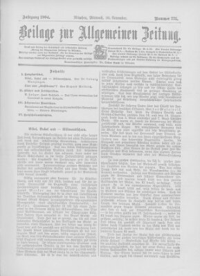 Allgemeine Zeitung Mittwoch 30. November 1904