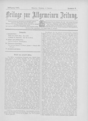 Allgemeine Zeitung Sonntag 8. Januar 1905