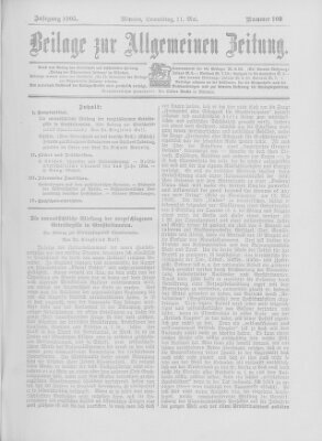 Allgemeine Zeitung Donnerstag 11. Mai 1905