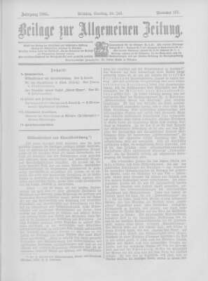 Allgemeine Zeitung Samstag 22. Juli 1905