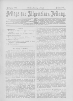 Allgemeine Zeitung Samstag 5. August 1905
