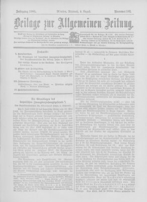 Allgemeine Zeitung Mittwoch 9. August 1905