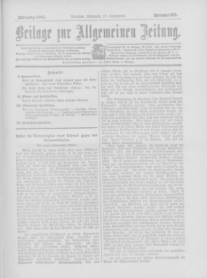 Allgemeine Zeitung Mittwoch 27. September 1905