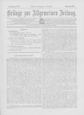 Allgemeine Zeitung Sonntag 17. Dezember 1905