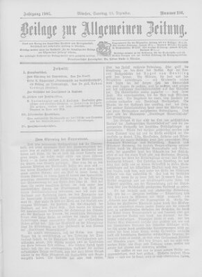 Allgemeine Zeitung Samstag 23. Dezember 1905