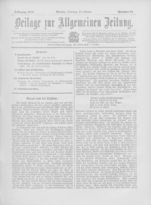Allgemeine Zeitung Samstag 27. Januar 1906