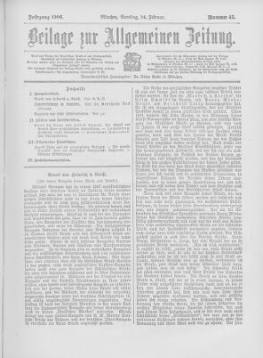 Allgemeine Zeitung Samstag 24. Februar 1906