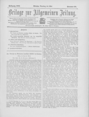 Allgemeine Zeitung Samstag 26. Mai 1906