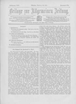 Allgemeine Zeitung Sonntag 29. Juli 1906