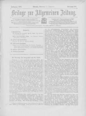 Allgemeine Zeitung Mittwoch 12. September 1906
