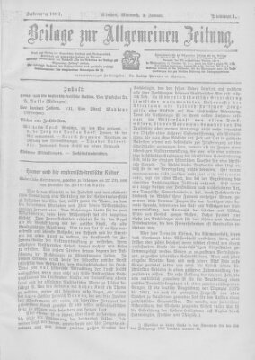 Allgemeine Zeitung Mittwoch 2. Januar 1907