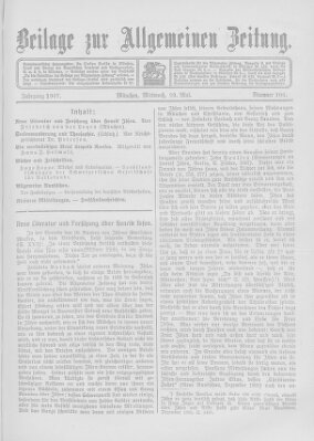 Allgemeine Zeitung Mittwoch 29. Mai 1907