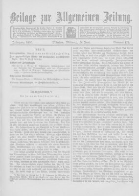 Allgemeine Zeitung Mittwoch 26. Juni 1907